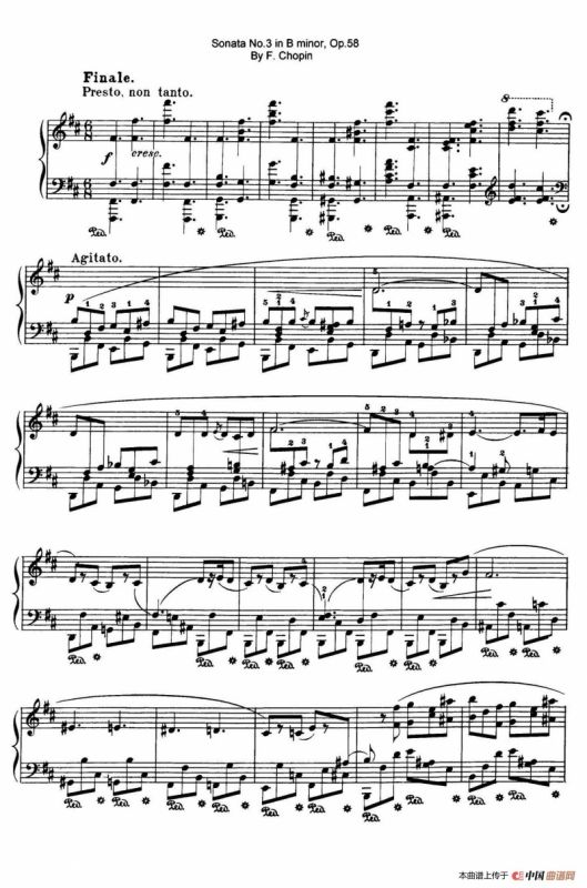 Piano Sonata No.3 in b Minor Op.58（b小调第三钢琴奏鸣曲·第四乐章）