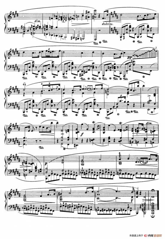 Piano Sonata No.3 in b Minor Op.58（b小调第三钢琴奏鸣曲·第三乐章）