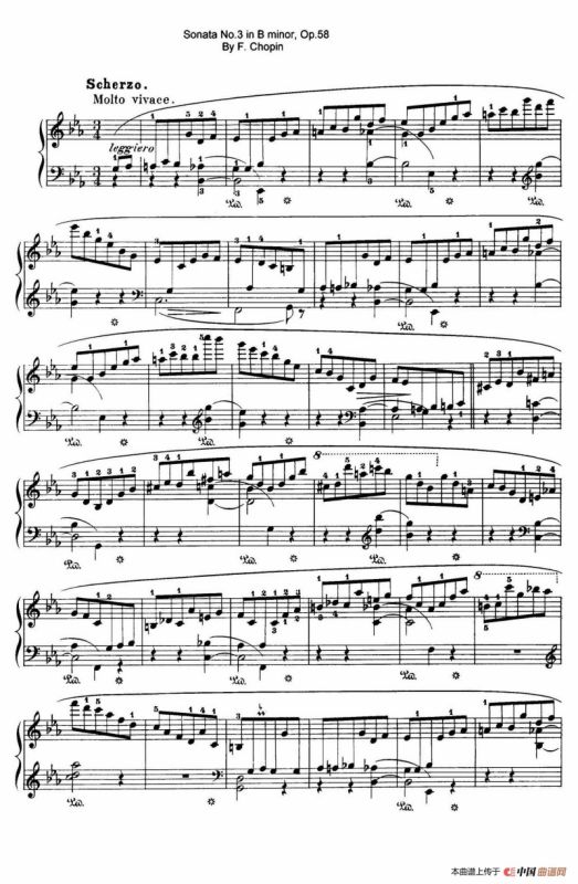 Piano Sonata No.3 in b Minor Op.58（b小调第三钢琴奏鸣曲·第二乐章）