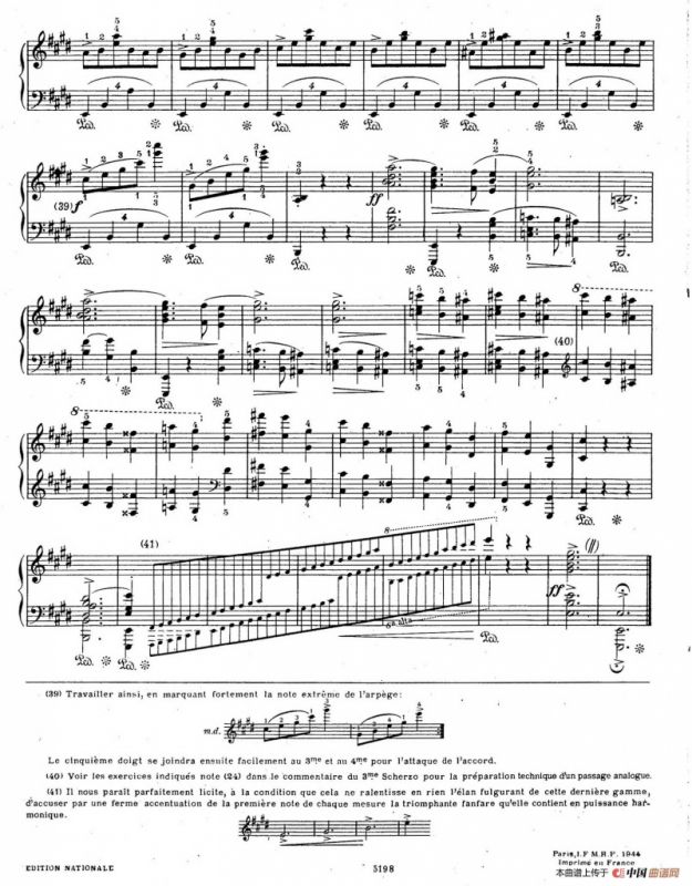 Scherzo No.4 in E Major Op.54（E大调第四谐谑曲·柯尔托教学版）