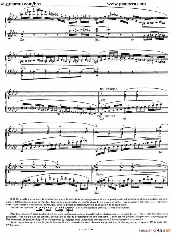 Ballade No.4 in f Minor Op.52（f小调第四叙事曲）