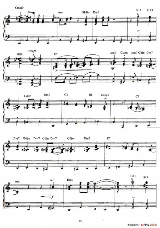 100首欧美流行歌曲钢琴独奏：FLY ME TO THE MOON