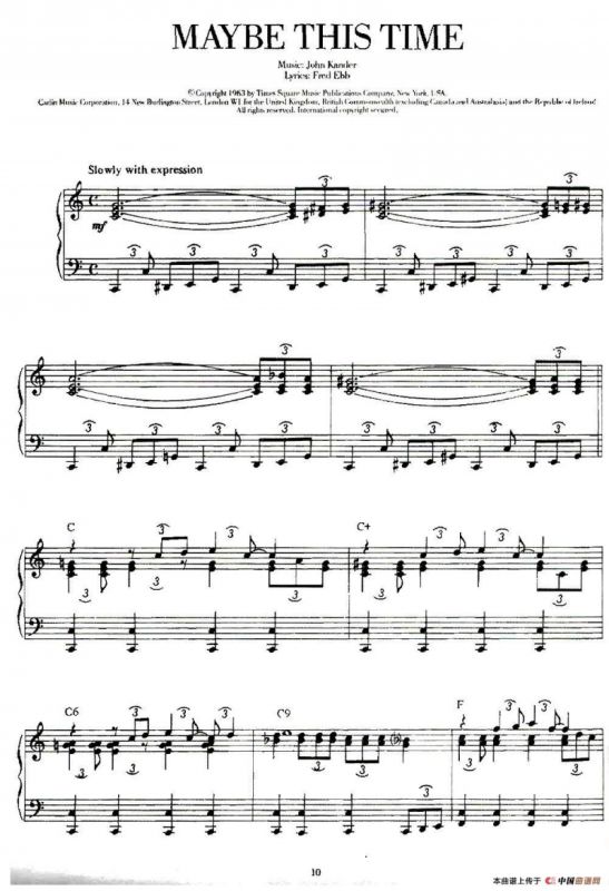 100首欧美流行歌曲钢琴独奏：MAYBE THIS TIME