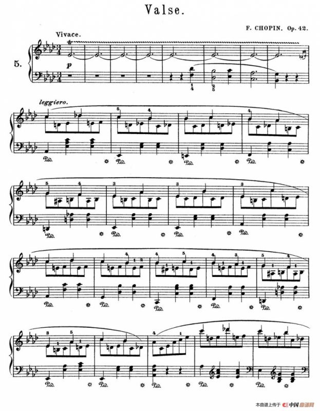 Grande Valse in A-flat Major Op.42（降A大调华丽圆舞曲）