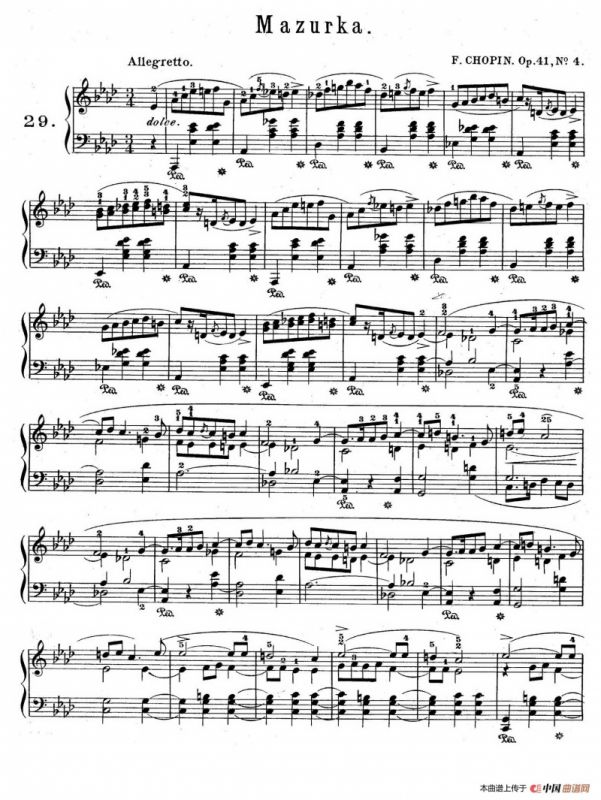 Quatre Mazurkas Op.41（4首玛祖卡·4）