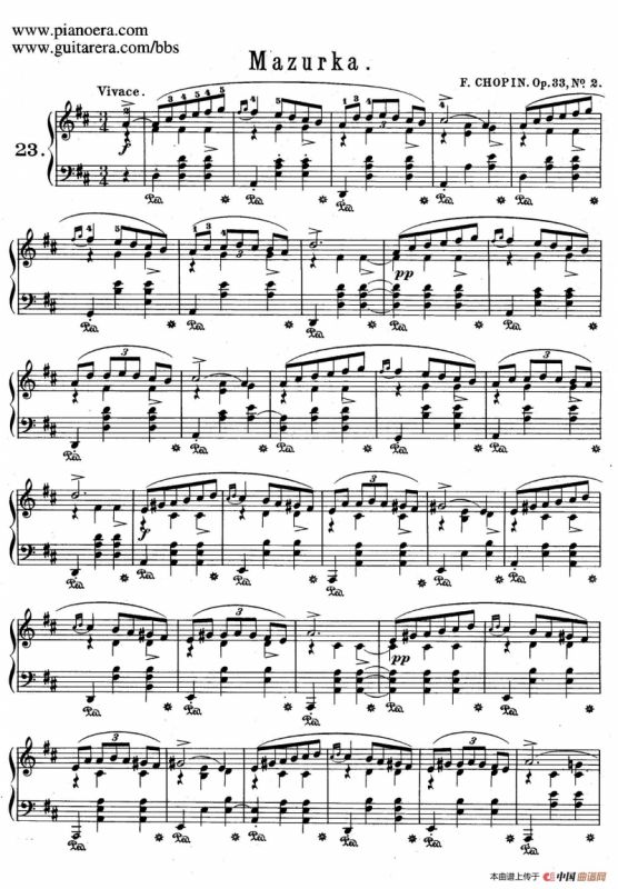 Quatre Mazurkas Op.33（4首玛祖卡舞曲·2）
