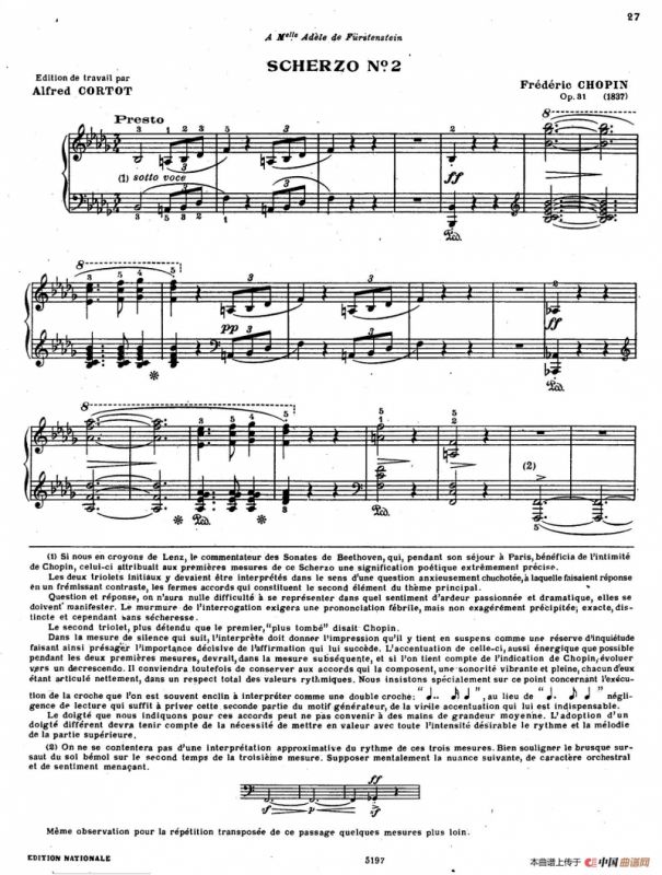 Scherzo no.2 in b-flat Minor Op.31 （降b小调第二谐谑曲）