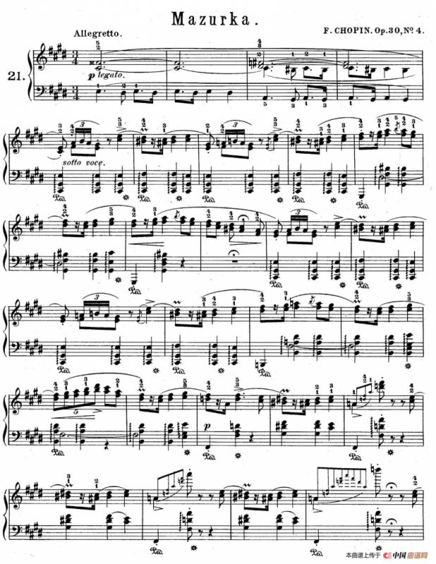 Quatre Mazurkas Op.30（4首玛祖卡舞曲·4）