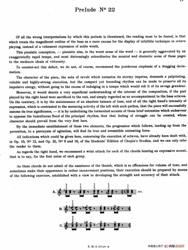 Preludes Op.28（24首前奏曲·22）