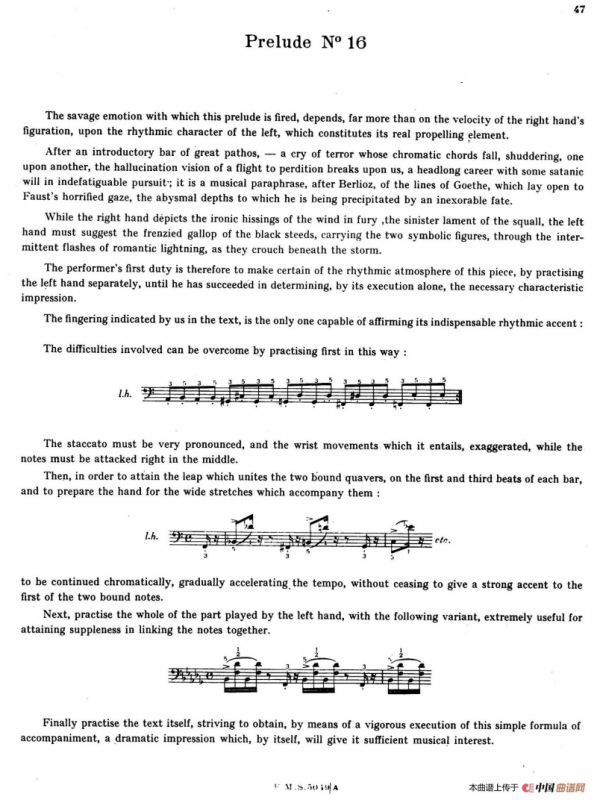 Preludes Op.28（24首前奏曲·16）