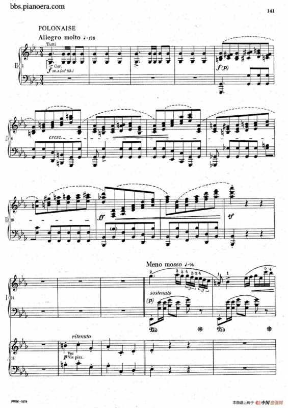 Grande Polonaise Brilliante Preceded by an Andante Spianato Op.22（平静的行板与华丽的波兰舞曲·双钢琴版）