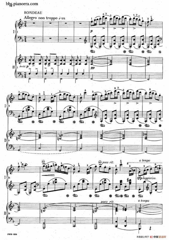 Krakowiak Grand Rondo de Concert Op.14（克拉科维克音乐会用大回旋曲·双钢琴版）