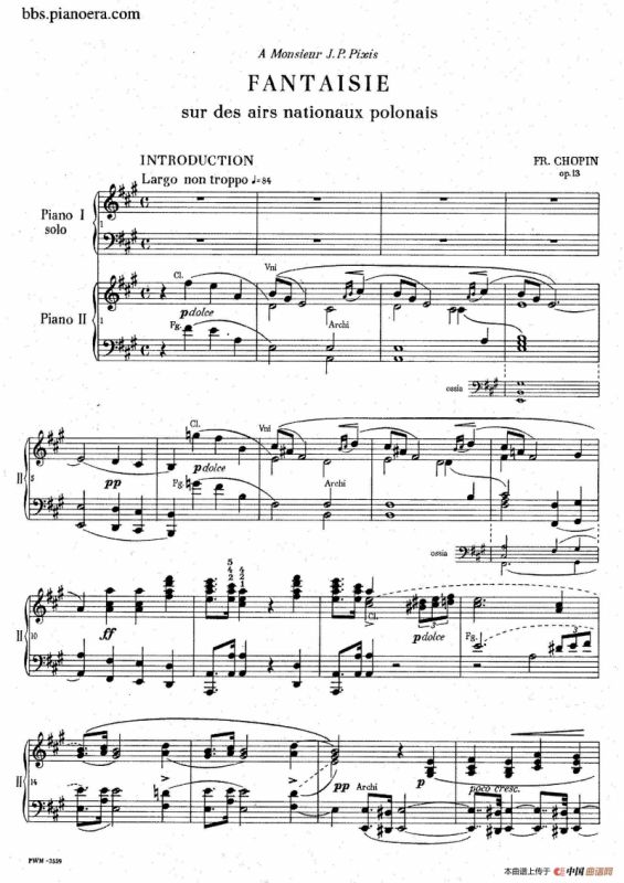 Grand Fantasy on Polish Airs Op.13（华丽的波兰民歌幻想曲·双钢琴版）