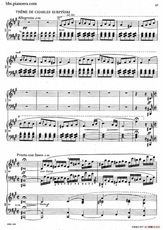 Grand Fantasy on Polish Airs Op.13（华丽的波兰民歌幻想曲·双钢琴版）