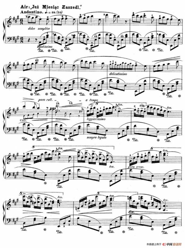 Grand Fantasy on Polish Airs Op.13（华丽的波兰民歌幻想曲·钢琴独奏版）