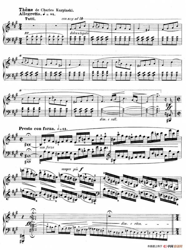 Grand Fantasy on Polish Airs Op.13（华丽的波兰民歌幻想曲·钢琴独奏版）