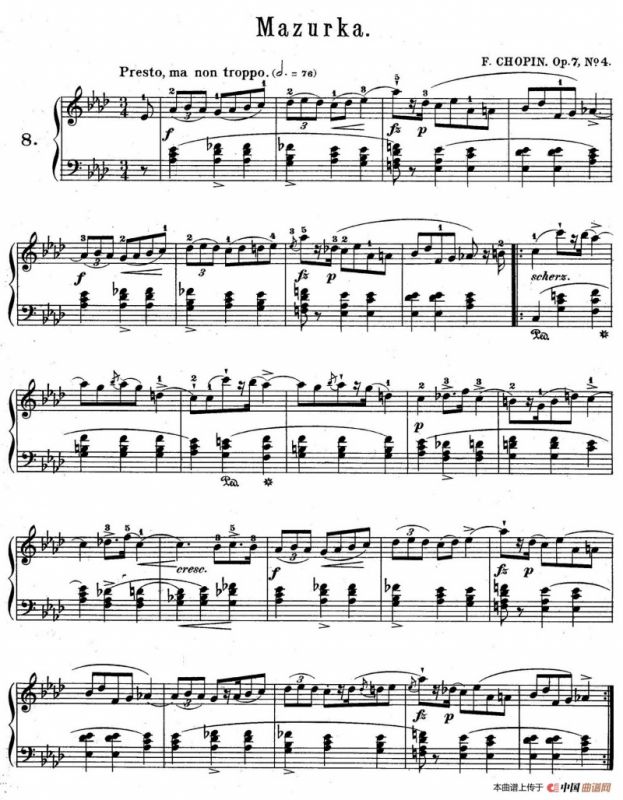 Mazurkas Op.7（5首玛祖卡舞曲·4）