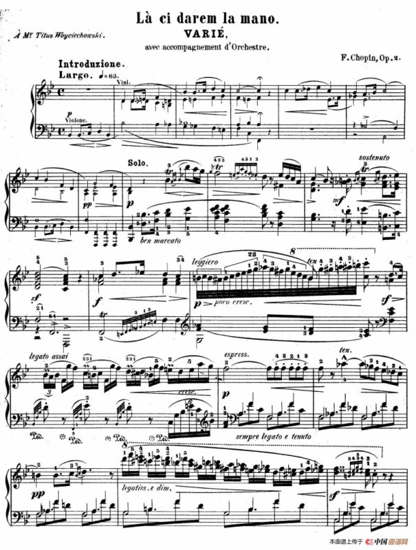 降B大调莫扎特主题变奏曲 Op.2（为钢琴与乐队而作）