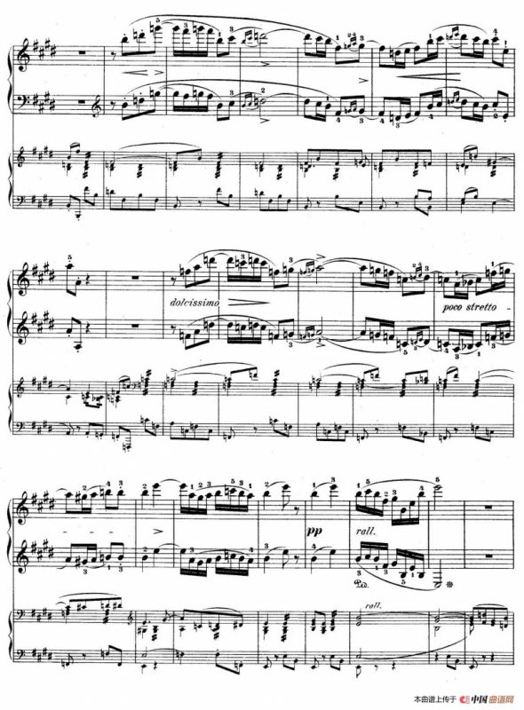 e小调第一钢琴协奏曲 Op.11（（钢琴独奏版·第三乐章）