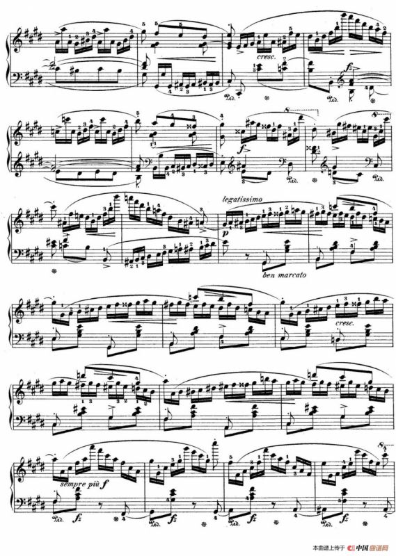 e小调第一钢琴协奏曲 Op.11（（钢琴独奏版·第三乐章）