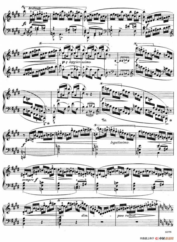 e小调第一钢琴协奏曲 Op.11（（钢琴独奏版·第三乐章）