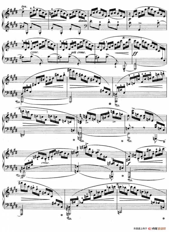 e小调第一钢琴协奏曲 Op.11（（钢琴独奏版·第三乐章）