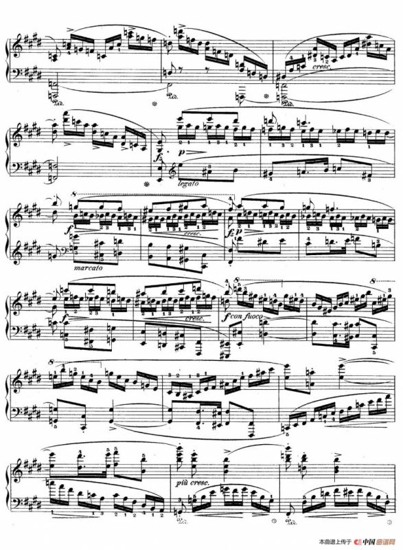 e小调第一钢琴协奏曲 Op.11（（钢琴独奏版·第三乐章）