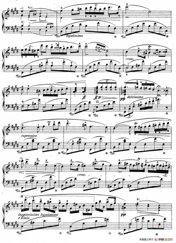 e小调第一钢琴协奏曲 Op.11（钢琴独奏版·第二乐章）