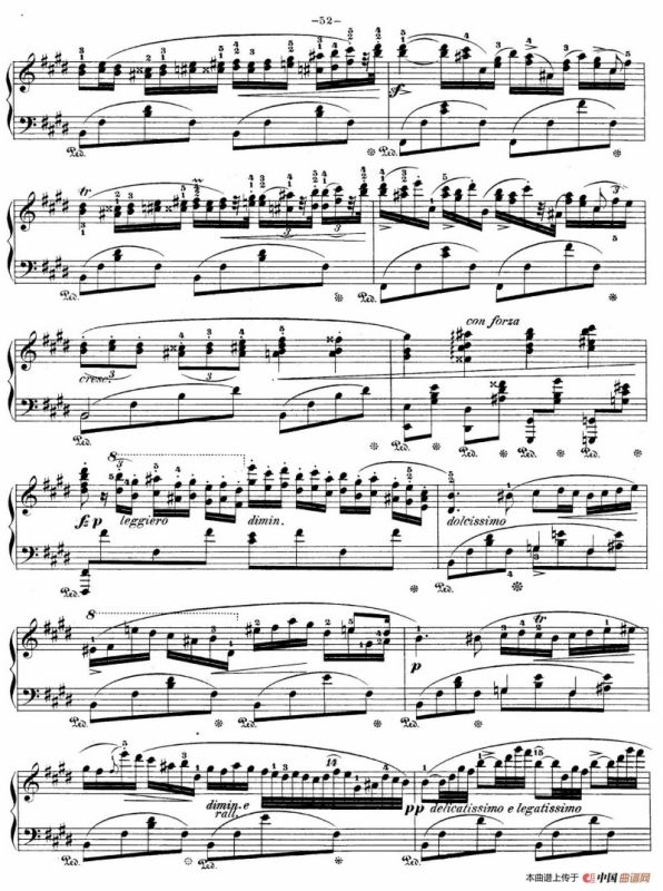 e小调第一钢琴协奏曲 Op.11（钢琴独奏版·第二乐章）