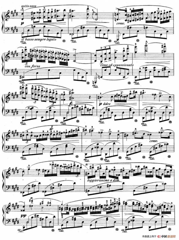 e小调第一钢琴协奏曲 Op.11（钢琴独奏版·第二乐章）