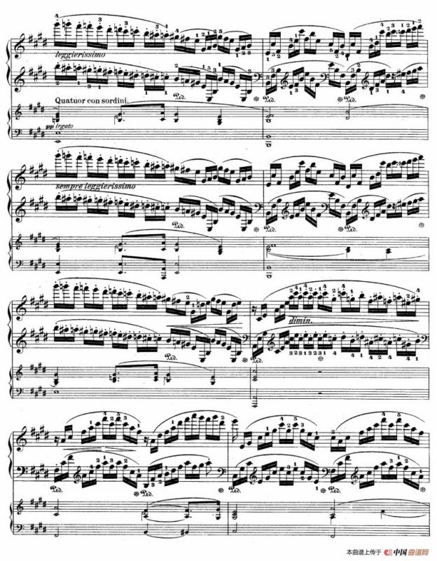 e小调第一钢琴协奏曲 Op.11（钢琴独奏版·第二乐章）