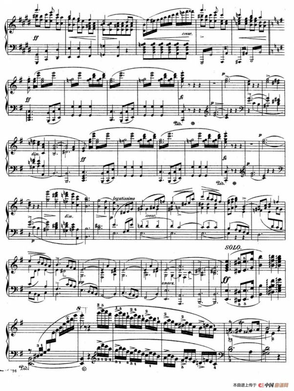 e小调第一钢琴协奏曲 Op.11（钢琴独奏版·第一乐章）