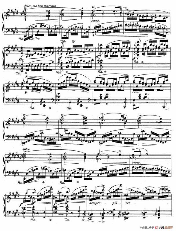 e小调第一钢琴协奏曲 Op.11（钢琴独奏版·第一乐章）