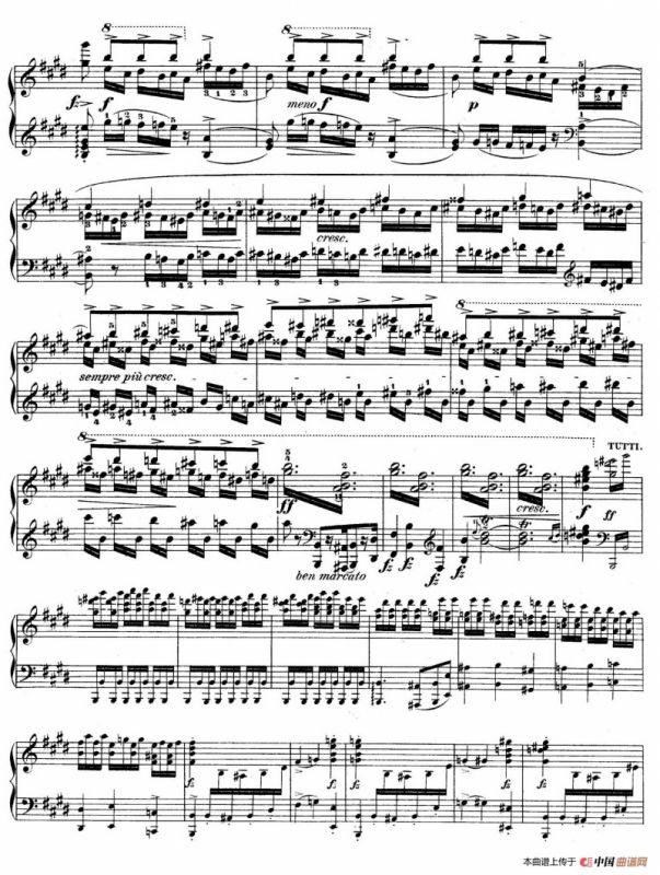 e小调第一钢琴协奏曲 Op.11（钢琴独奏版·第一乐章）