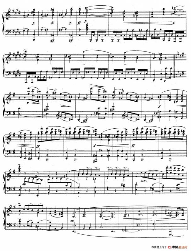 e小调第一钢琴协奏曲 Op.11（钢琴独奏版·第一乐章）