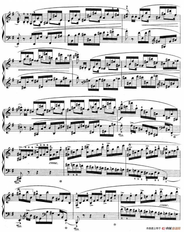 e小调第一钢琴协奏曲 Op.11（钢琴独奏版·第一乐章）