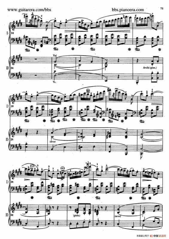 e小调第一钢琴协奏曲 Op.11（双钢琴版·第三乐章）