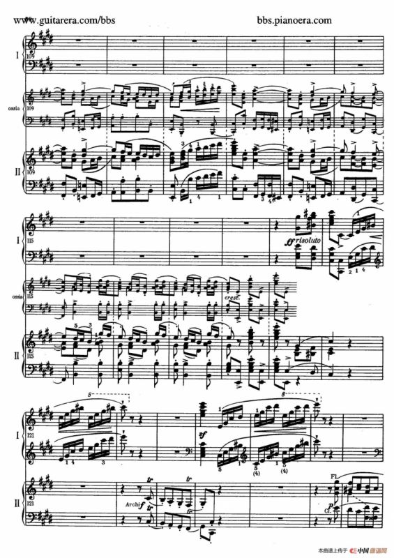 e小调第一钢琴协奏曲 Op.11（双钢琴版·第三乐章）