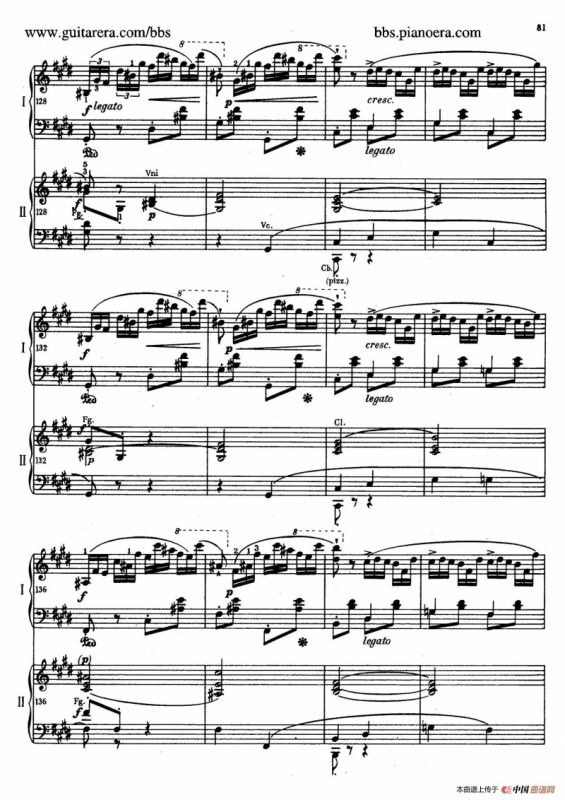 e小调第一钢琴协奏曲 Op.11（双钢琴版·第三乐章）