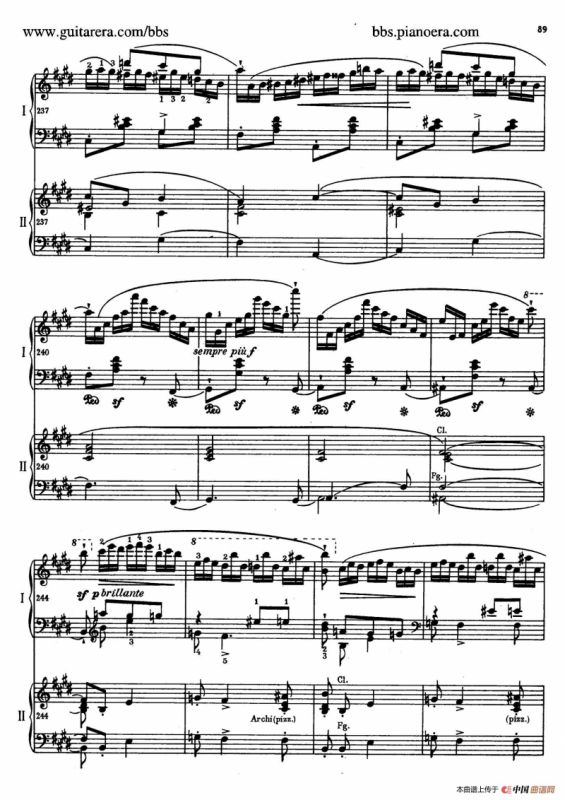 e小调第一钢琴协奏曲 Op.11（双钢琴版·第三乐章）