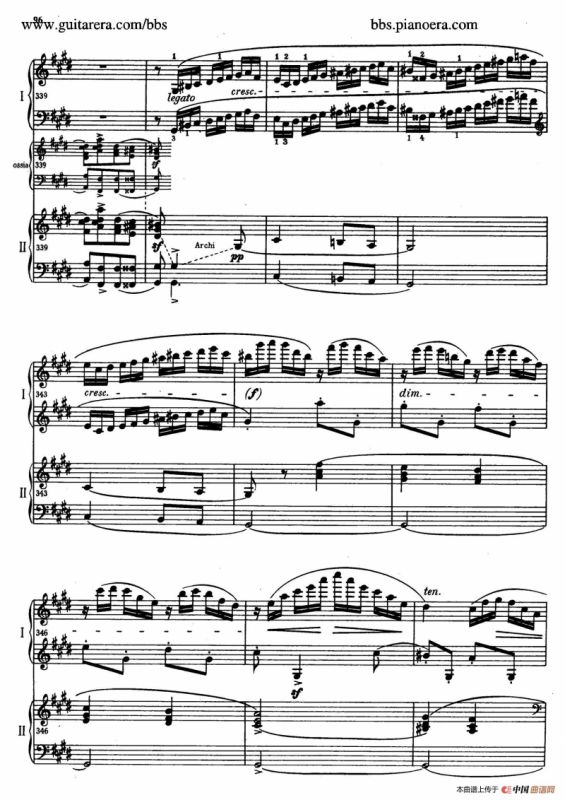 e小调第一钢琴协奏曲 Op.11（双钢琴版·第三乐章）