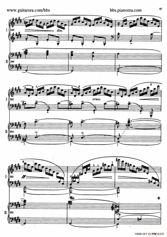 e小调第一钢琴协奏曲 Op.11（双钢琴版·第三乐章）