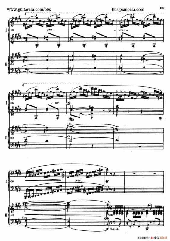 e小调第一钢琴协奏曲 Op.11（双钢琴版·第三乐章）