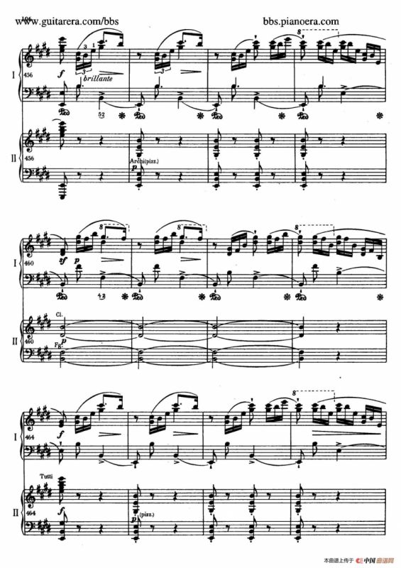 e小调第一钢琴协奏曲 Op.11（双钢琴版·第三乐章）