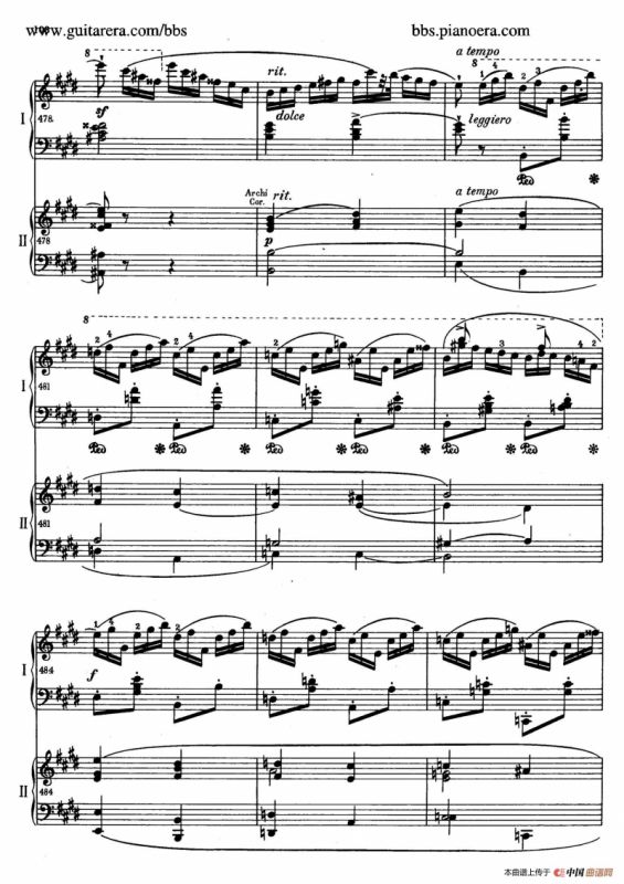 e小调第一钢琴协奏曲 Op.11（双钢琴版·第三乐章）