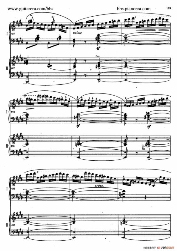 e小调第一钢琴协奏曲 Op.11（双钢琴版·第三乐章）