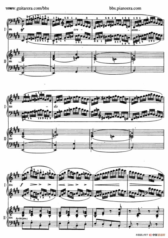 e小调第一钢琴协奏曲 Op.11（双钢琴版·第三乐章）