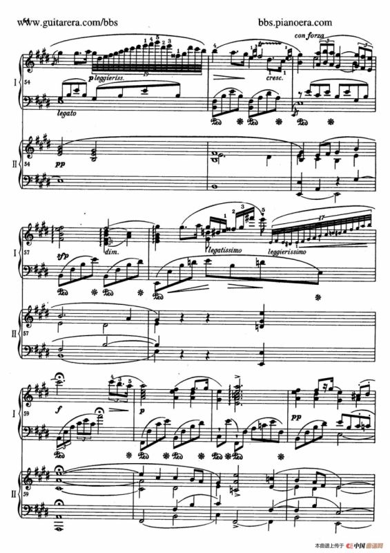 e小调第一钢琴协奏曲 Op.11（双钢琴版·第二乐章）