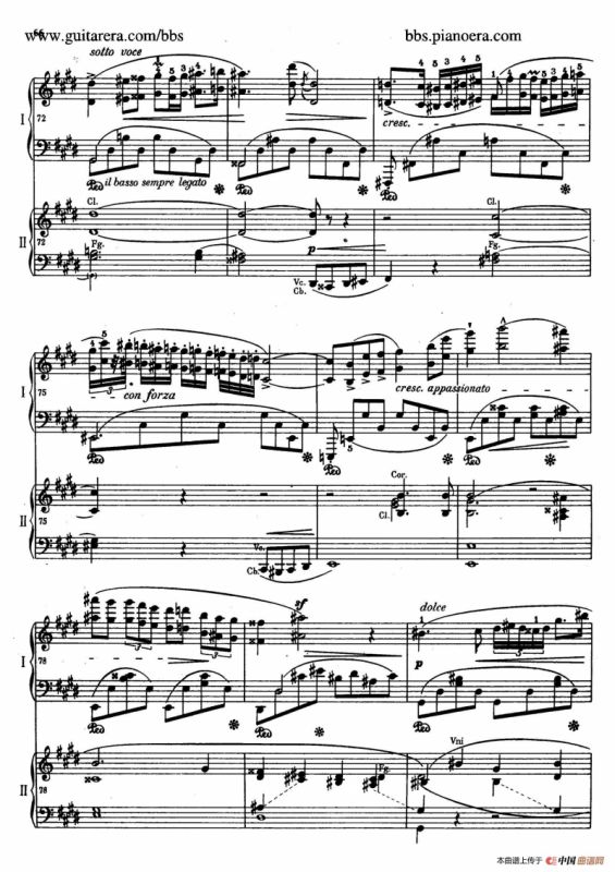 e小调第一钢琴协奏曲 Op.11（双钢琴版·第二乐章）