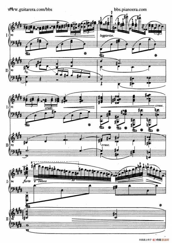 e小调第一钢琴协奏曲 Op.11（双钢琴版·第二乐章）